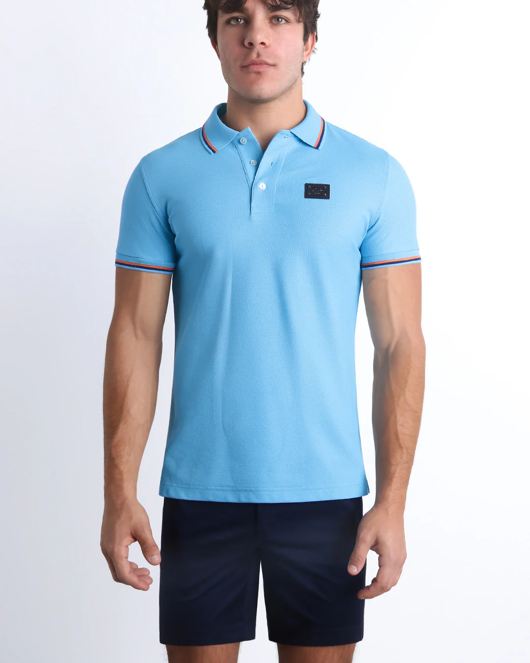 BISCAYNE LIGHT BLUE - Polo Shirt Pima Cotton Peru | DC2 - Image 6
