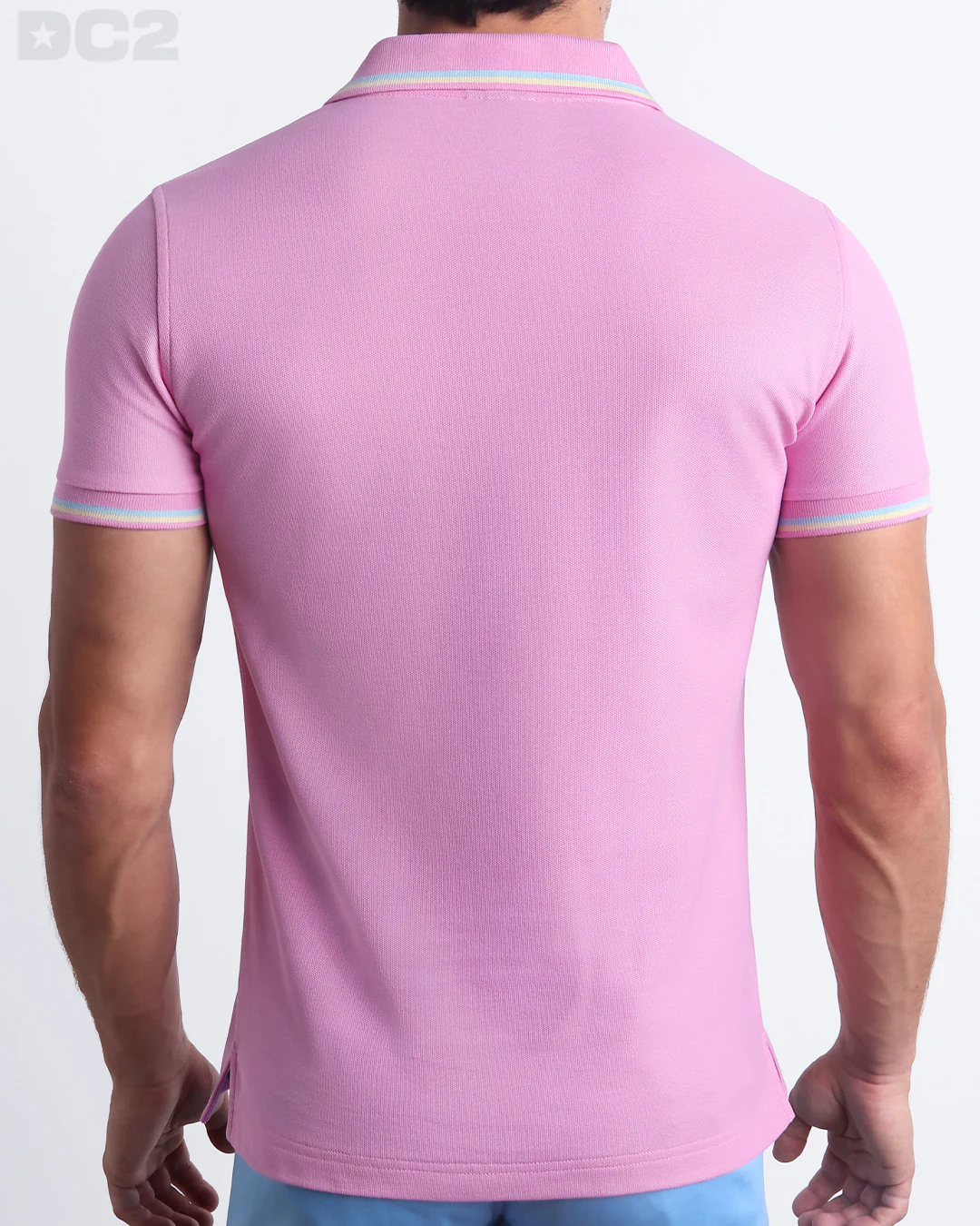 BONBON PINK - Polo Shirt Pima Cotton Peru | DC2 - Image 3