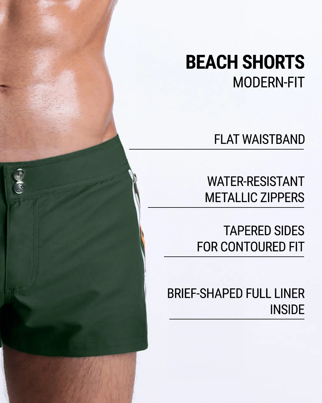 BRAVE GREEN - Beach Shorts | DC2 - Image 4
