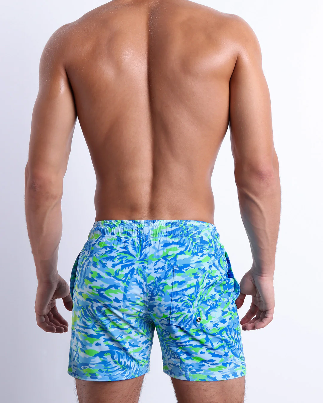 CAMO POP (BLUE/GREEN) - Resort Shorts - Image 3