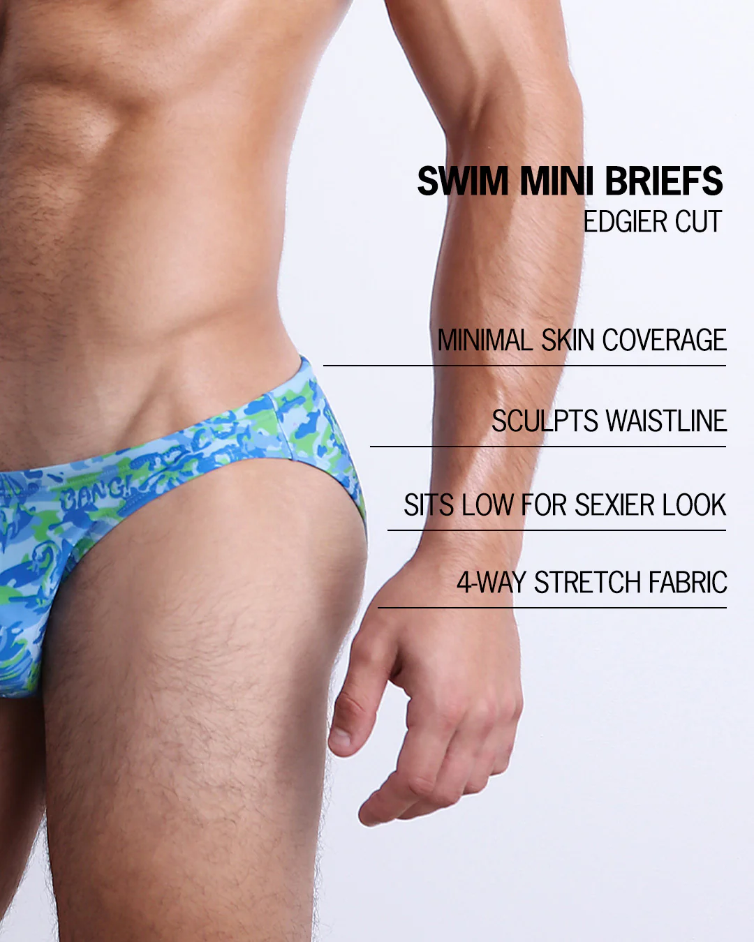 CAMO POP (BLUE/GREEN) - Swim Mini Brief - Image 4