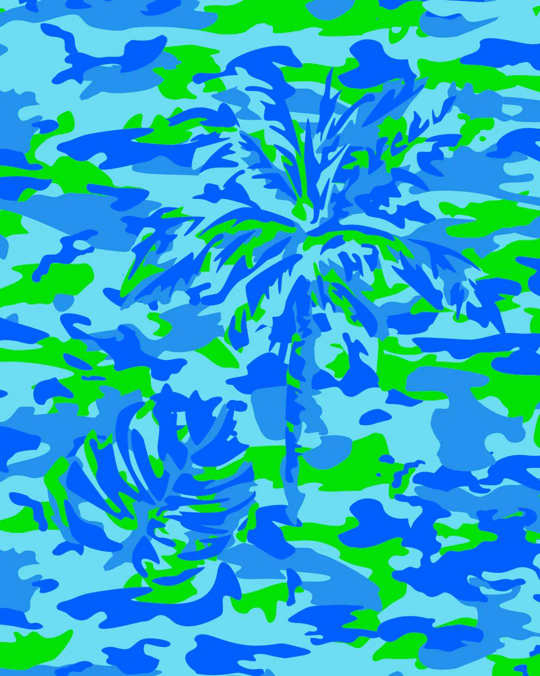 CAMO POP (BLUE/GREEN) - Swim Shorts - Image 6