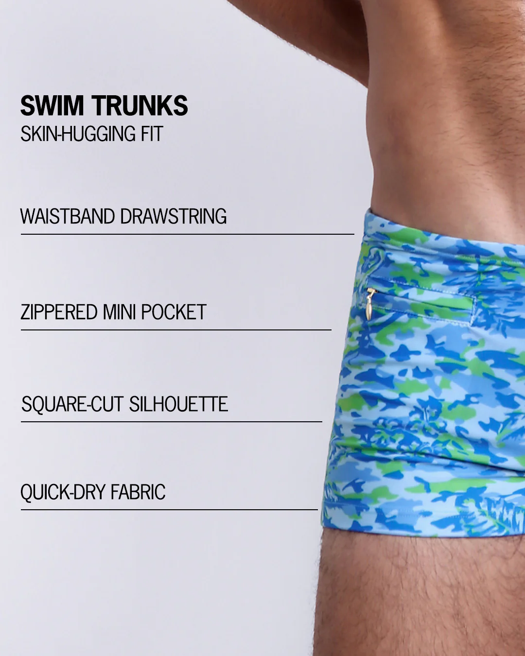 CAMO POP (BLUE/GREEN) - Swim Trunks - Image 4