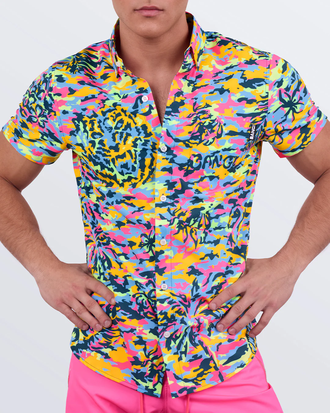 CAMO POP (NEON MIX) - Stretch Shirt