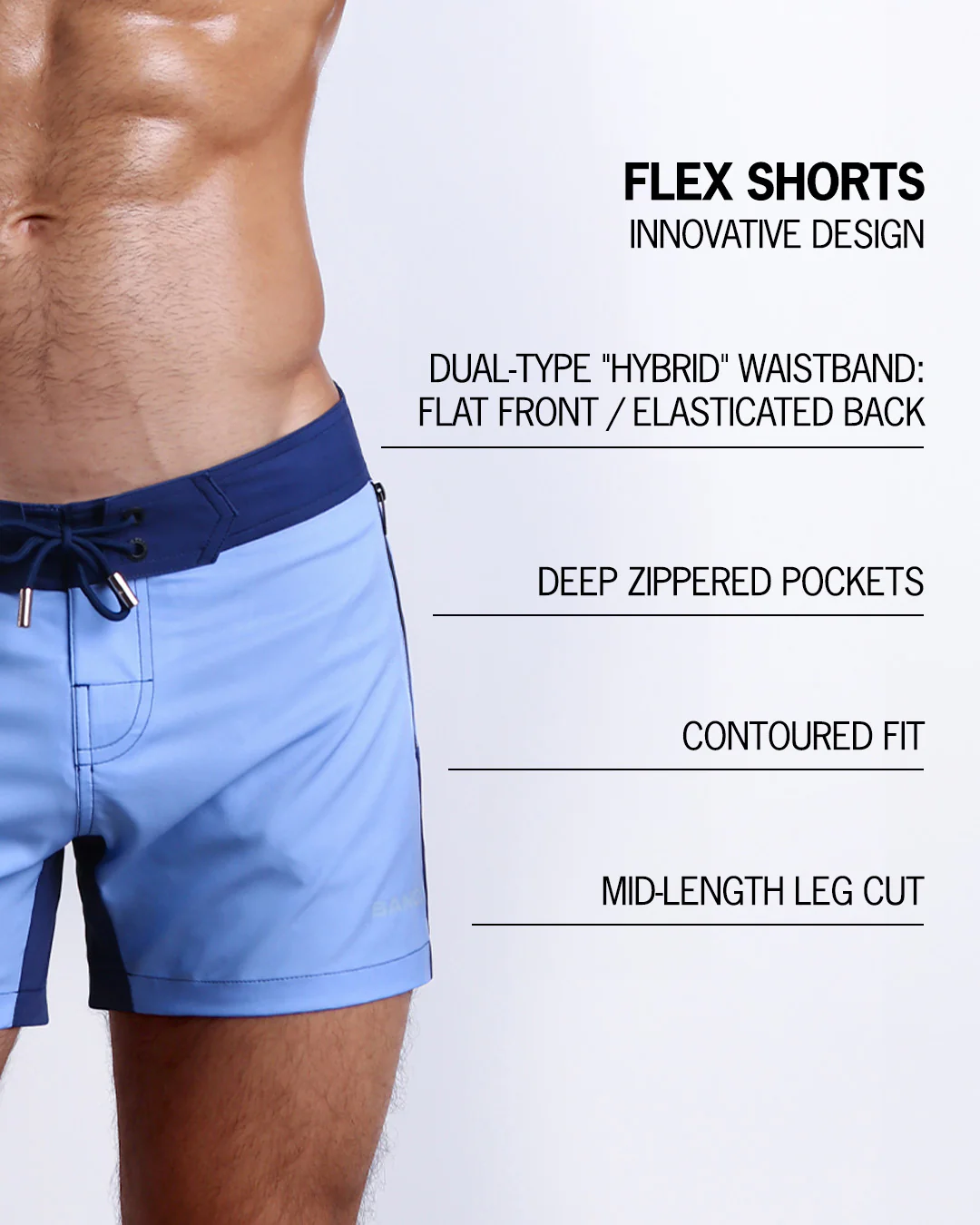 CASINO ROYALE (BLUE) - Flex Shorts - Image 5