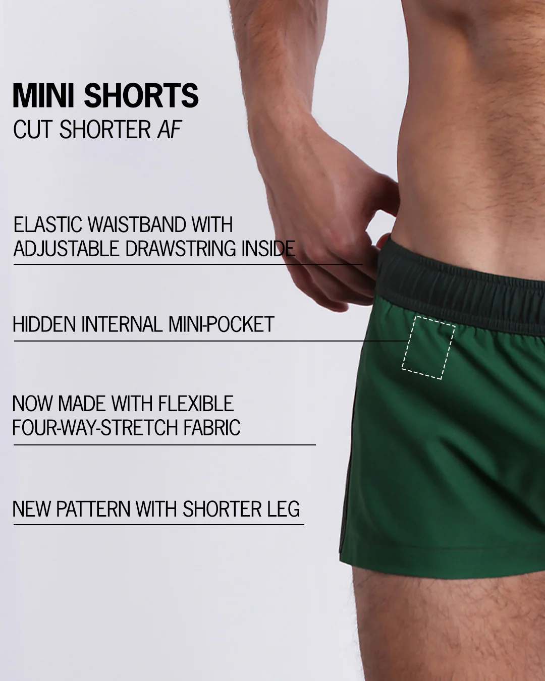 CASINO ROYALE (GREEN) - Mini Shorts - Image 5