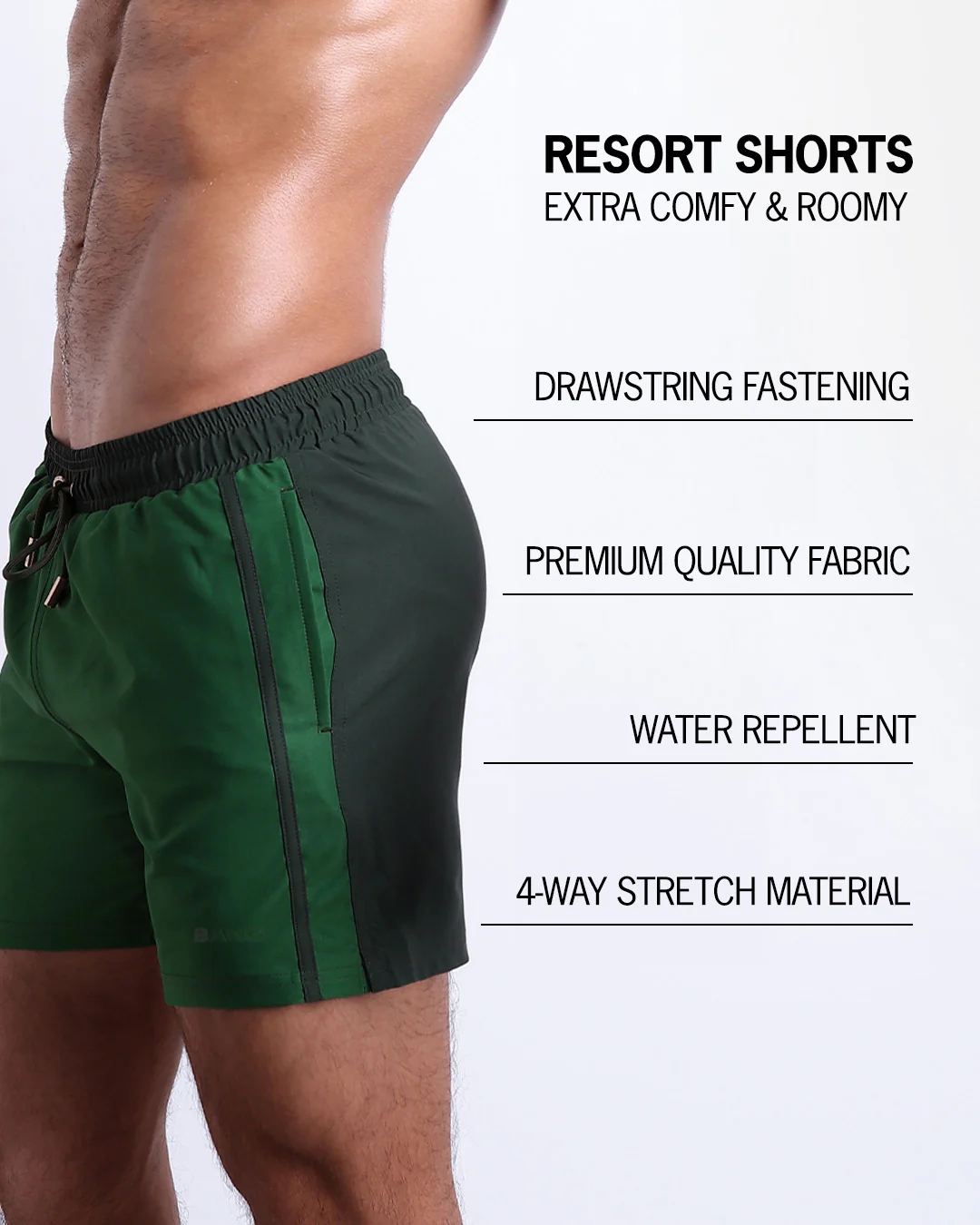 CASINO ROYALE (GREEN) - Resort Shorts - Image 5