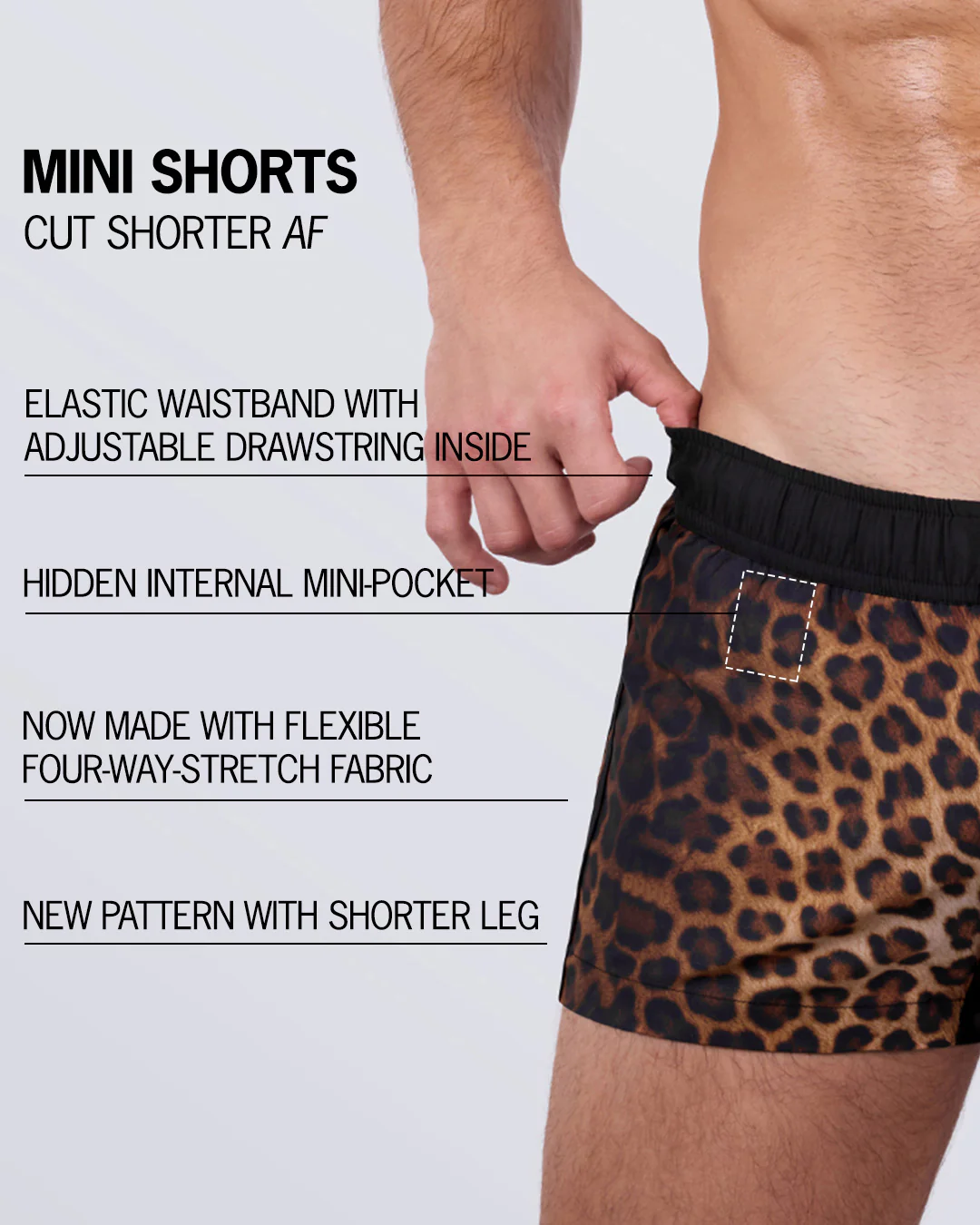 CASINO ROYALE (LEOPARD + BLACK) - Mini Shorts - Image 4