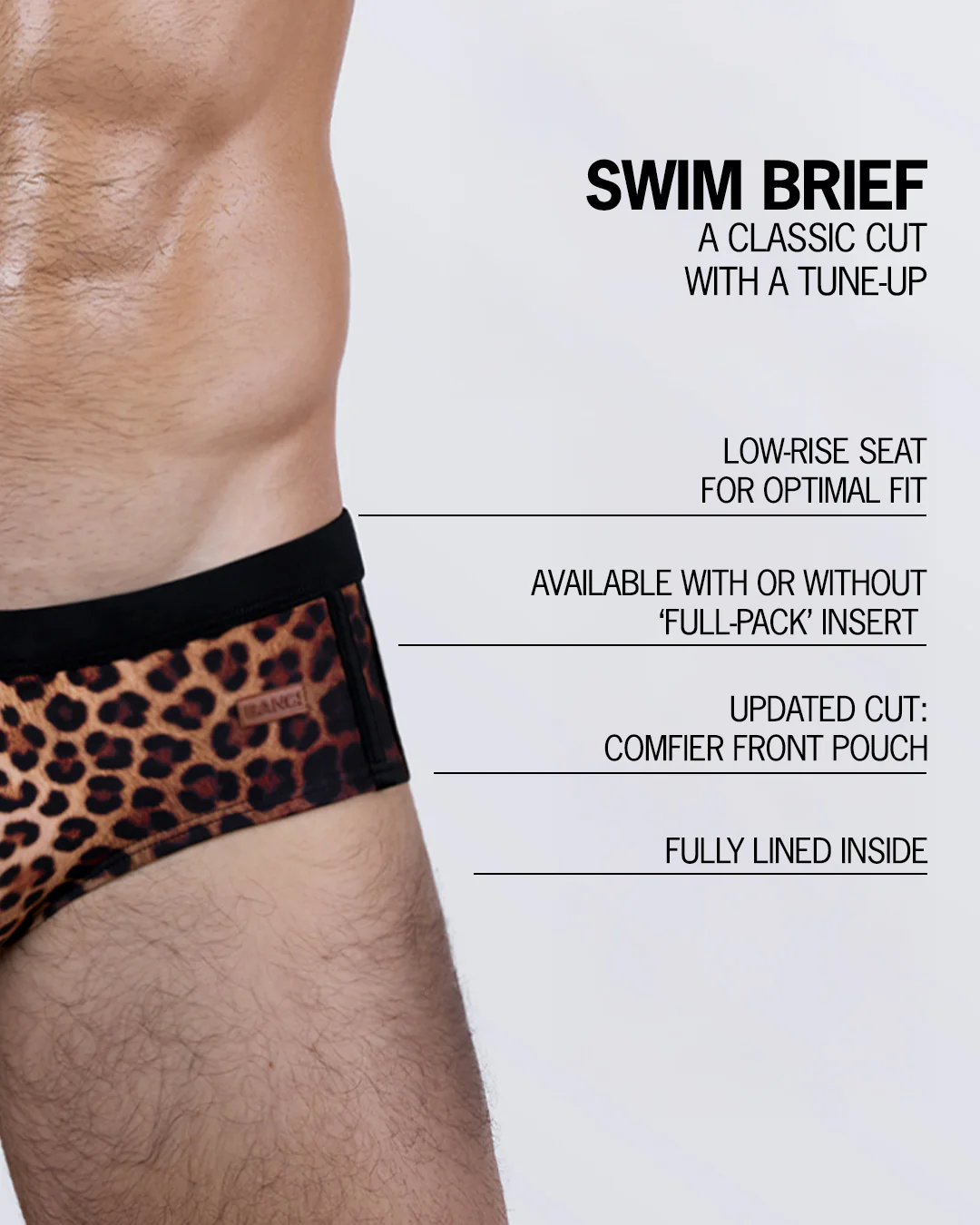 CASINO ROYALE (LEOPARD + BLACK) - Swim Brief - Image 4