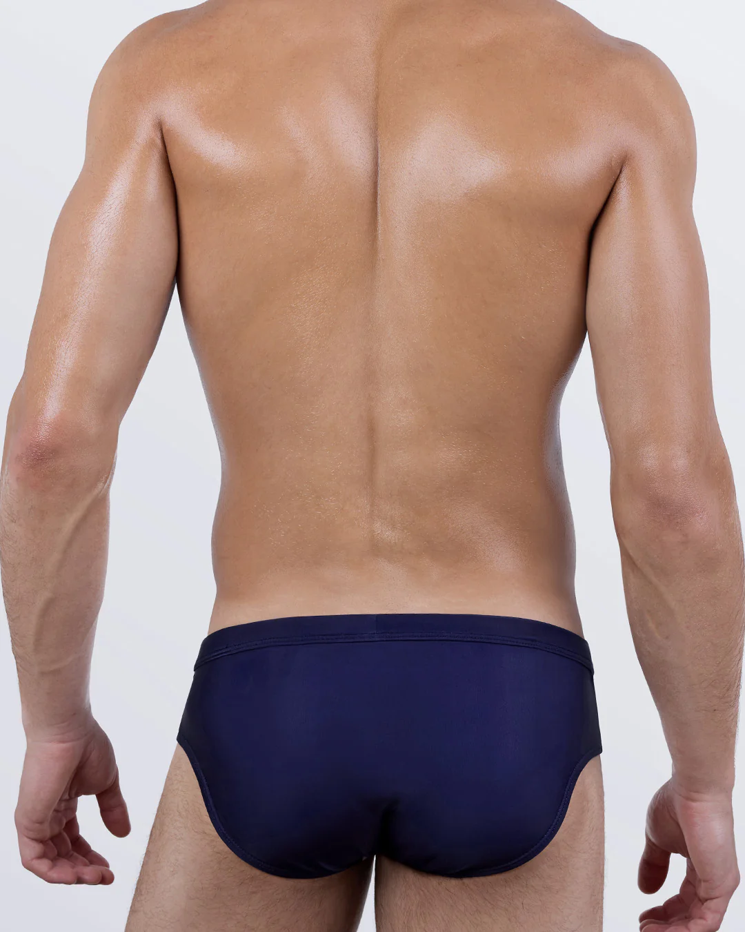 CASINO ROYALE (WHITE + NAVY BLUE) - Swim Brief - Image 3