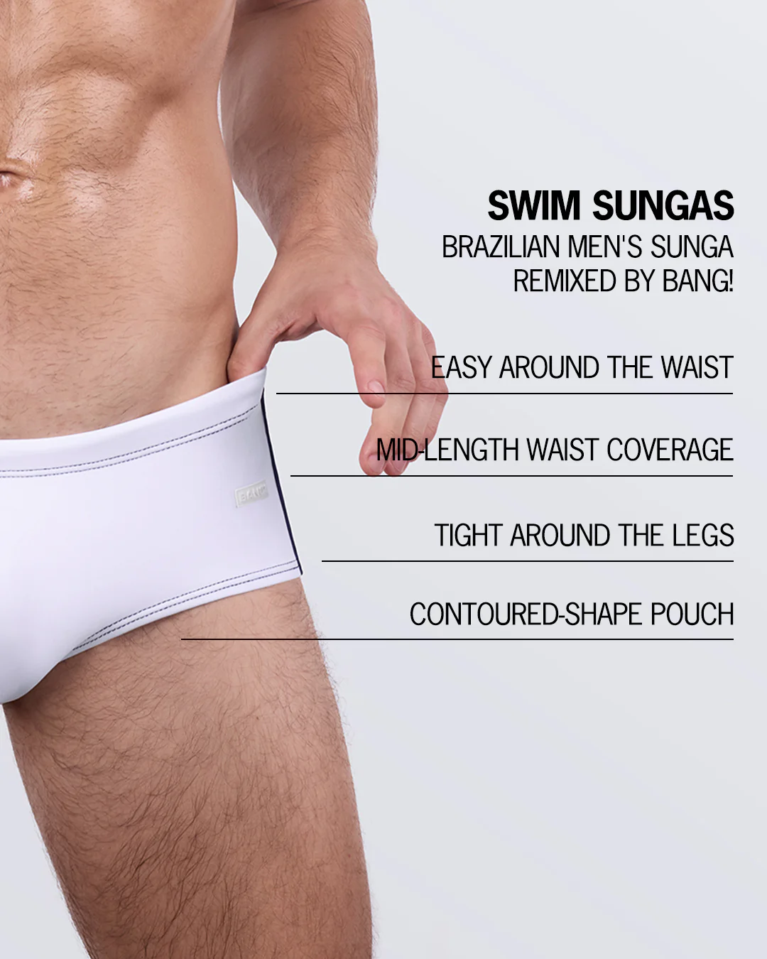 CASINO ROYALE (WHITE + NAVY BLUE) - Swim Sunga - Image 4