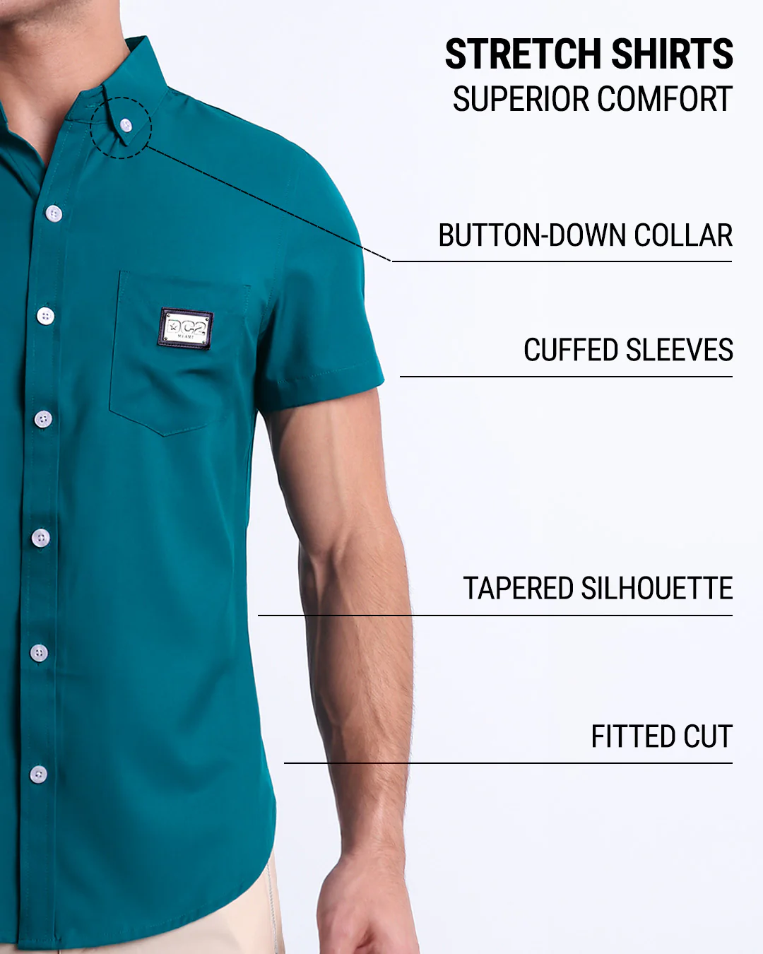 CHIC TEAL - Stretch Shirt | DC2 - Image 5