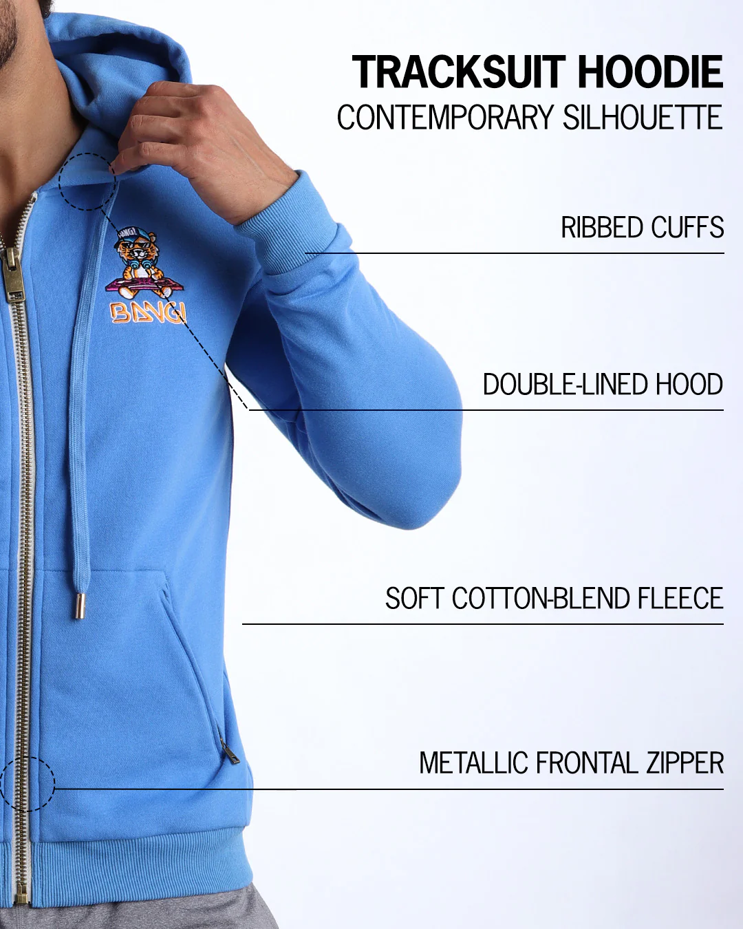 CITY BLUE - Tracksuit Hoodie Jacket - Image 8