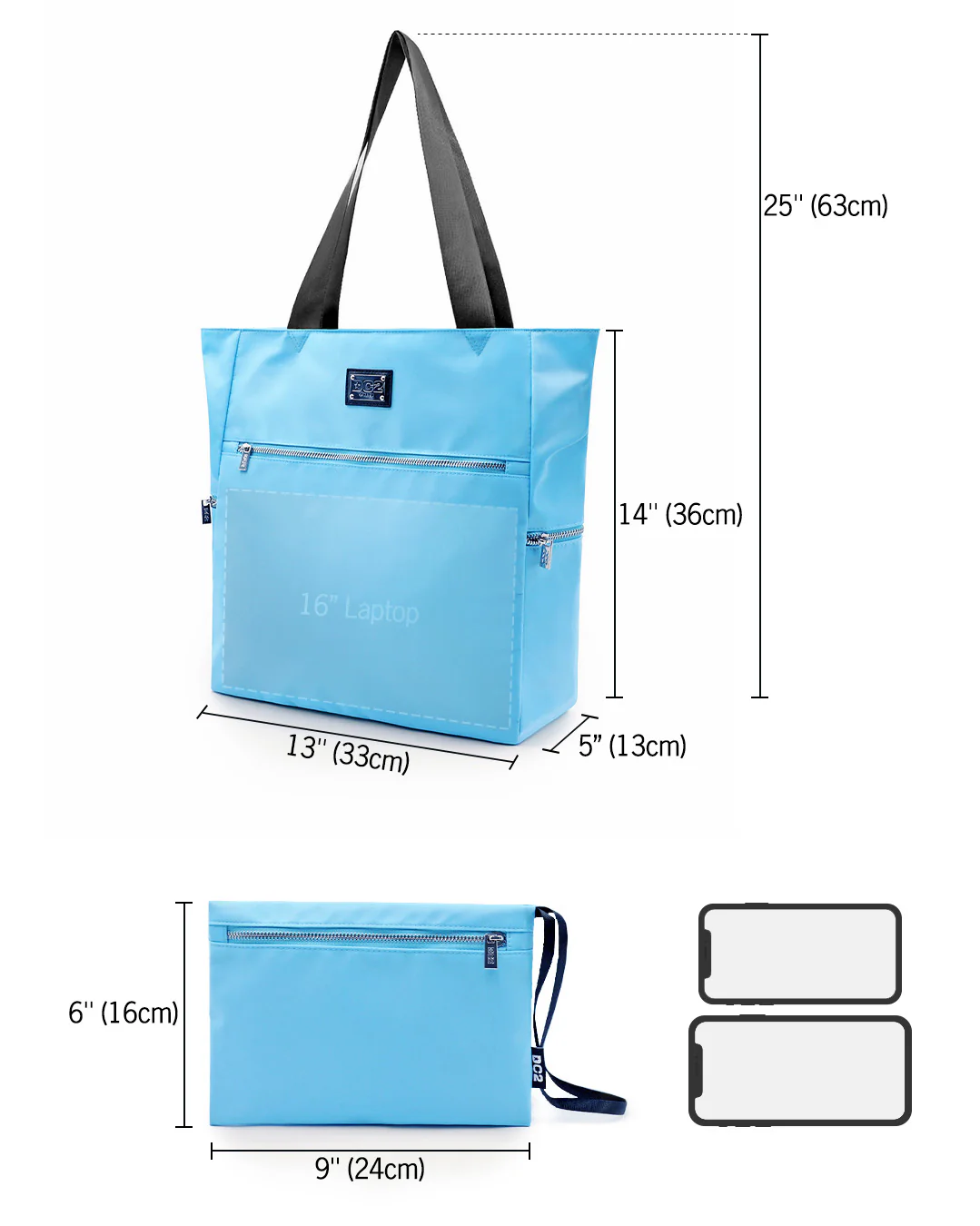 COASTAL BLUE - Poolside Tote Bag Foldable/Portable | DC2 - Image 6