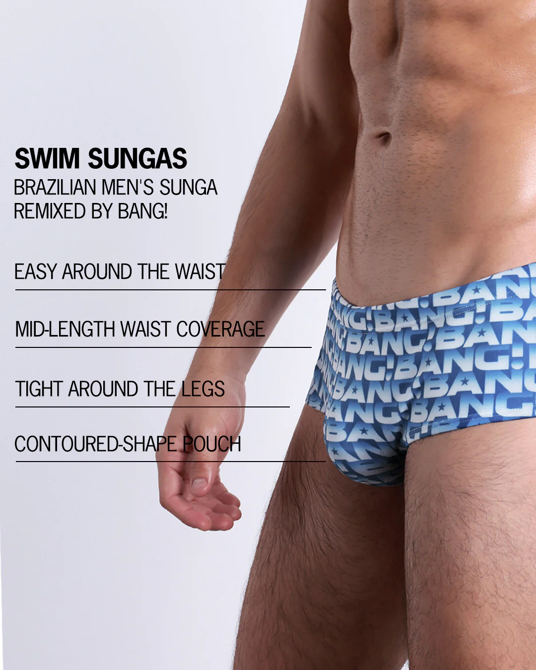 ESCAPADE (BLUE/WHITE) - Swim Sunga - Image 5
