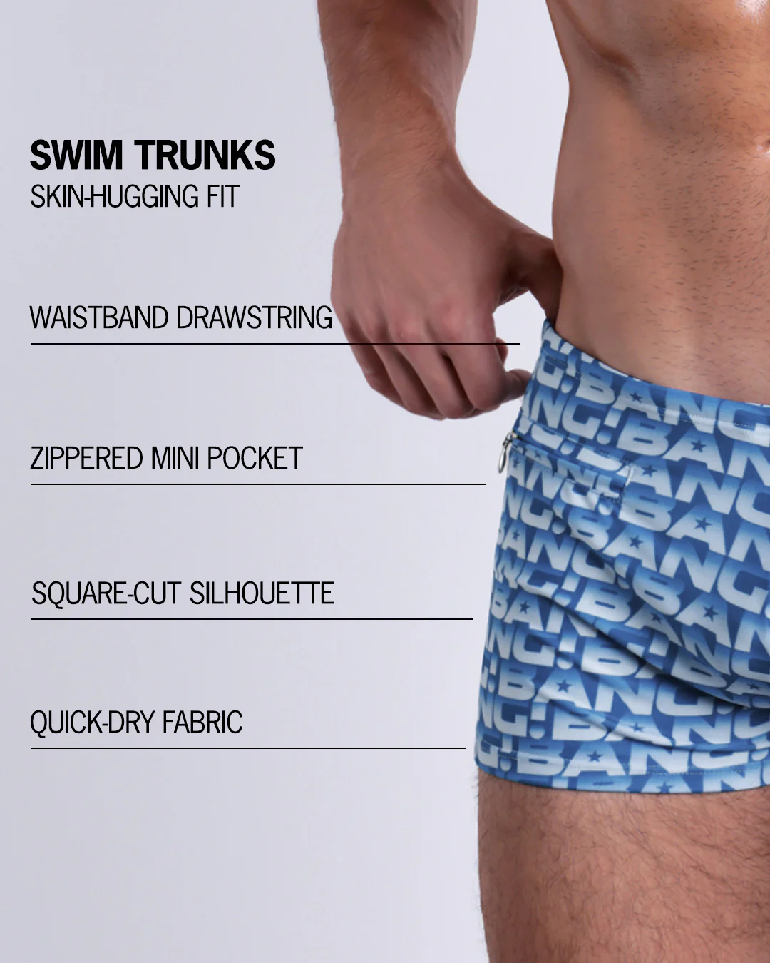 ESCAPADE (BLUE/WHITE) - Swim Trunks - Image 5