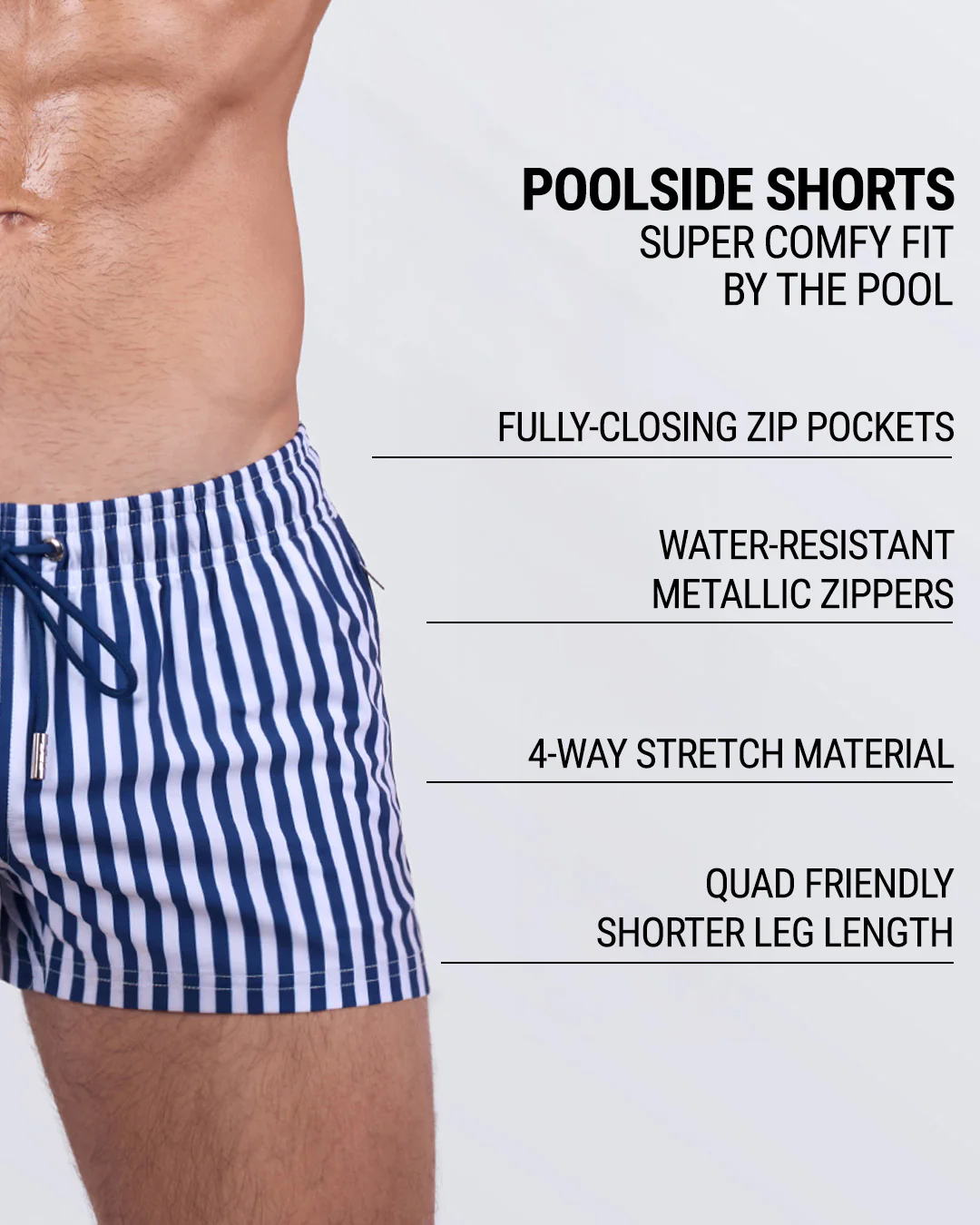 FAST LINES (NAVY BLUE) - Poolside Shorts | DC2 - Image 4