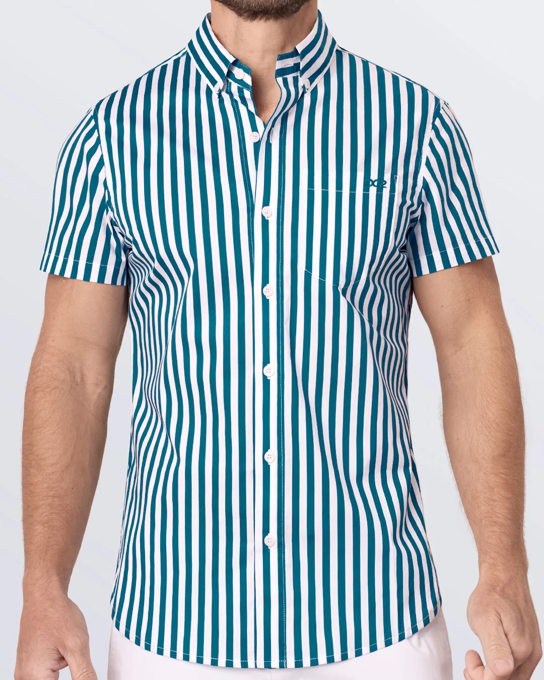 FAST LINES (PACIFIC GREEN) - Cotton Shirt | DC2