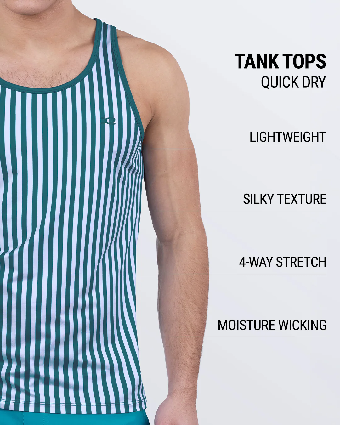 FAST LINES (PACIFIC GREEN) - Tank Top | DC2 - Image 4