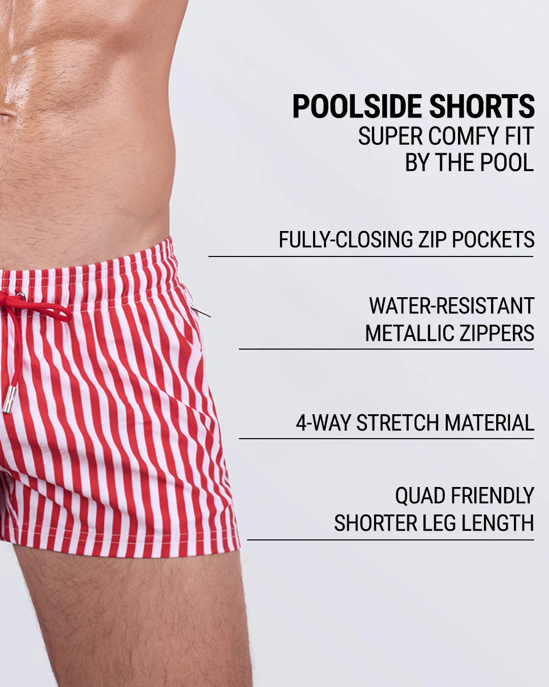 FAST LINES (RAPID RED) - Poolside Shorts | DC2 - Image 4