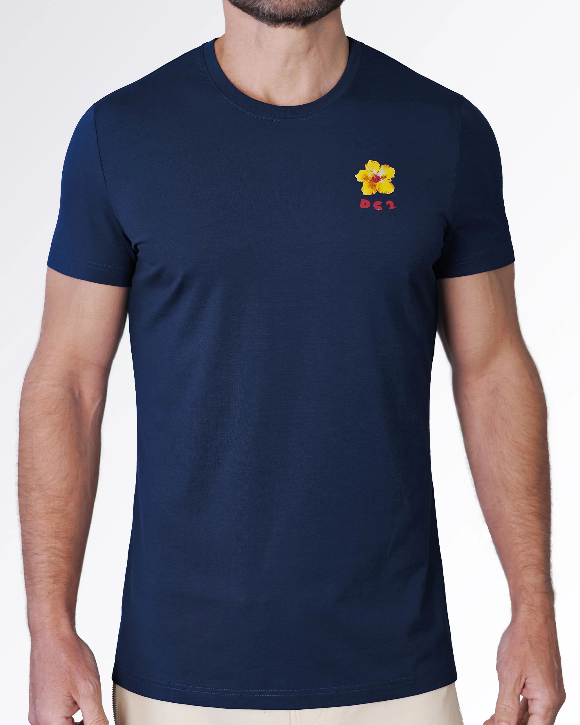 FLOWER POWERS (BLUE) - Cotton Graphic T-Shirt | DC2 - Image 4