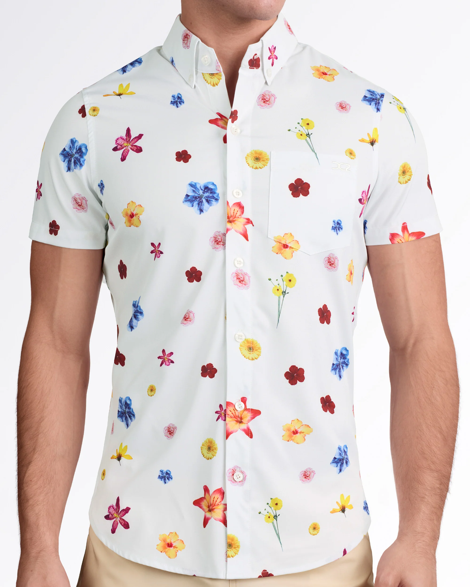 FLOWER POWERS (CREAM) - Stretch Shirt | DC2