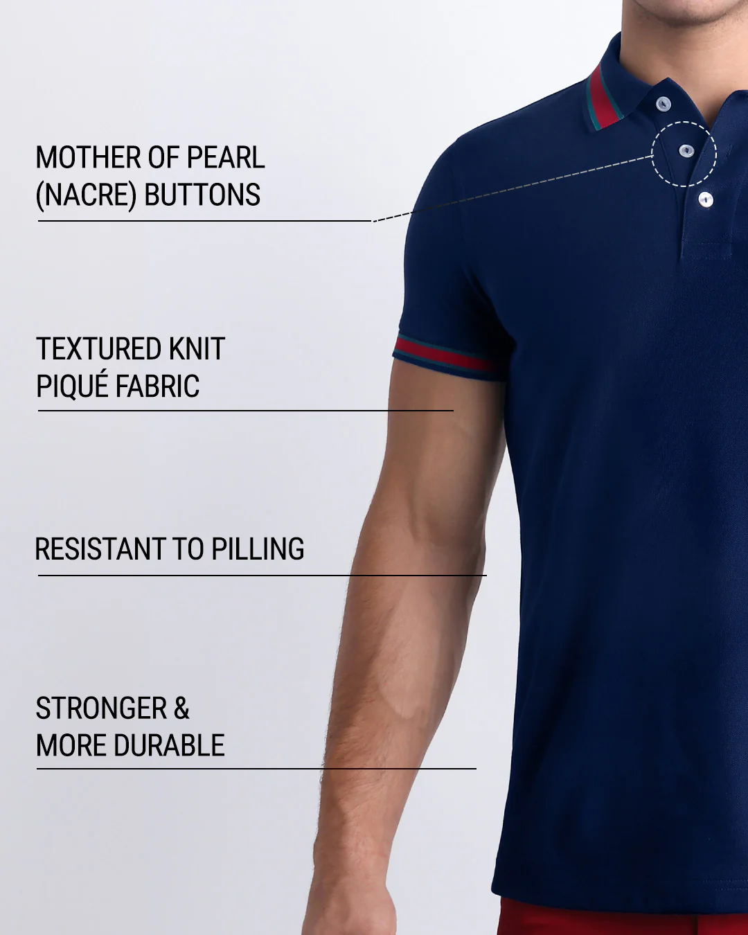 FONTAINE BLUE - Polo Shirt Pima Cotton Peru | DC2 - Image 5