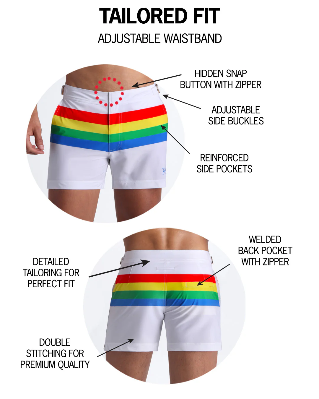FOUREVER STRIPES VOL 2 - Tailored Shorts - Image 5