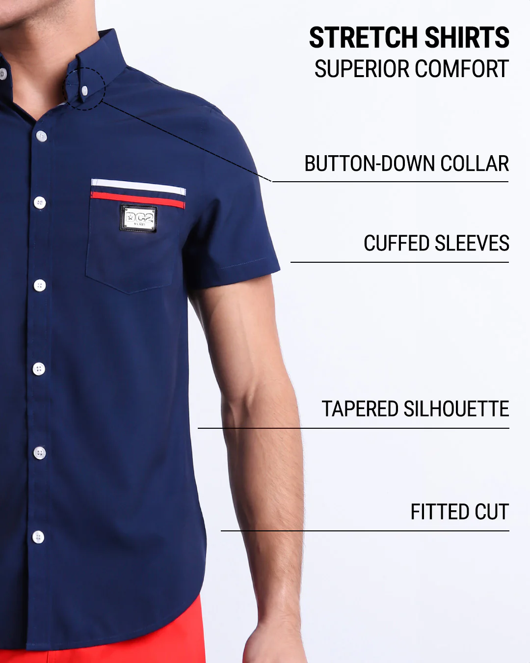 IMPERIAL BLUE - Stretch Shirt | DC2 - Image 5