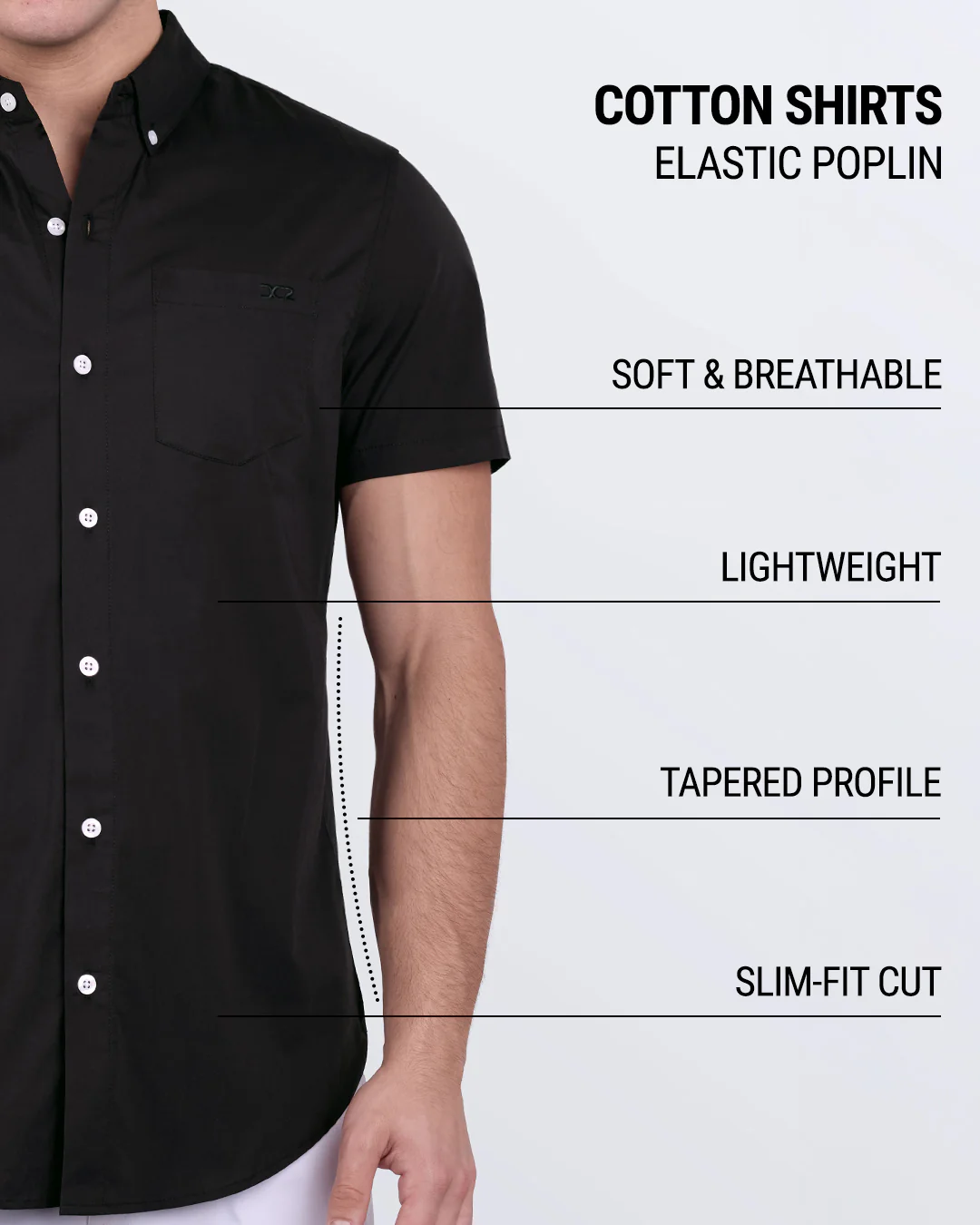 JET BLACK - Cotton Shirt | DC2 - Image 4
