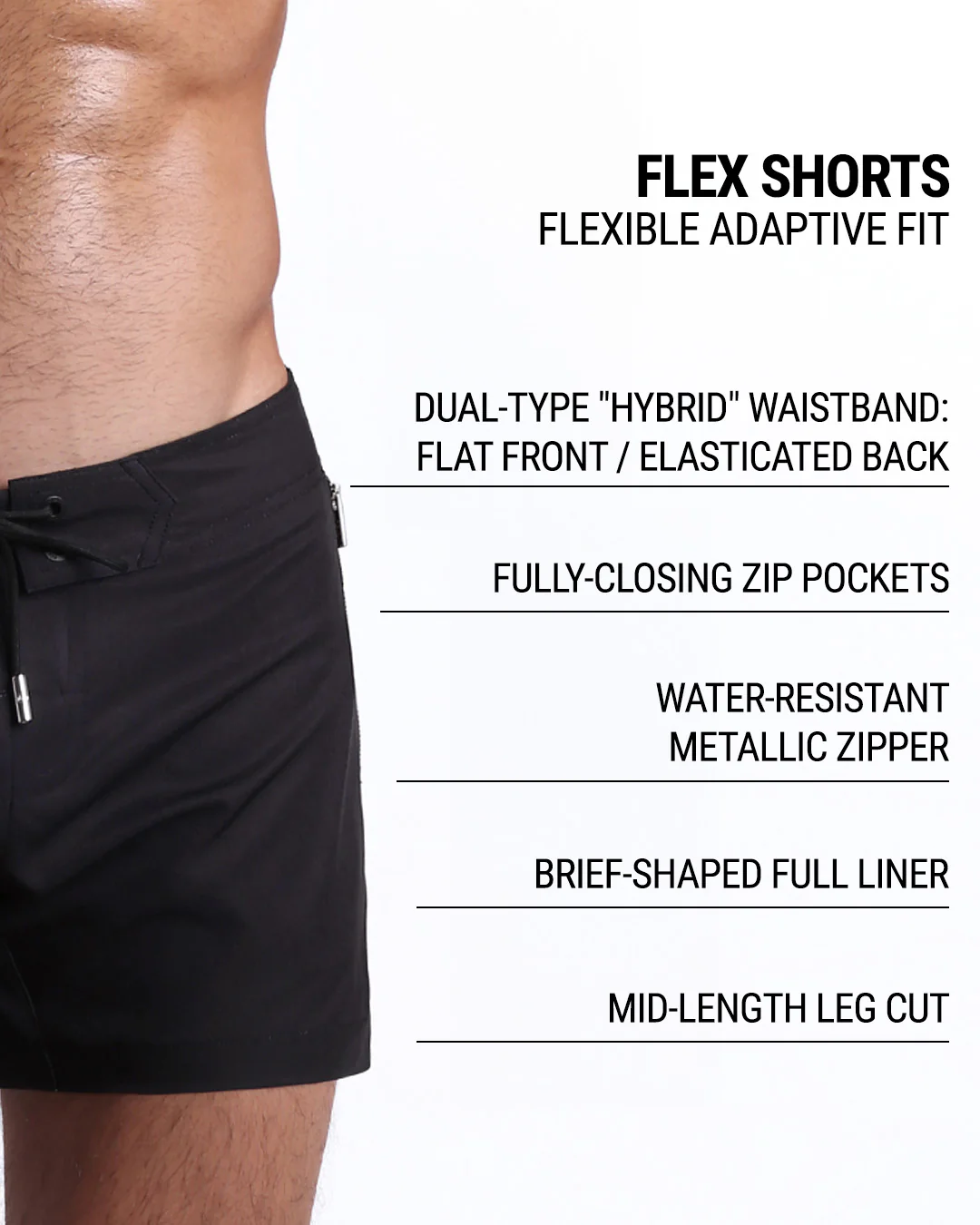 JET BLACK - Flex Shorts | DC2 - Image 5