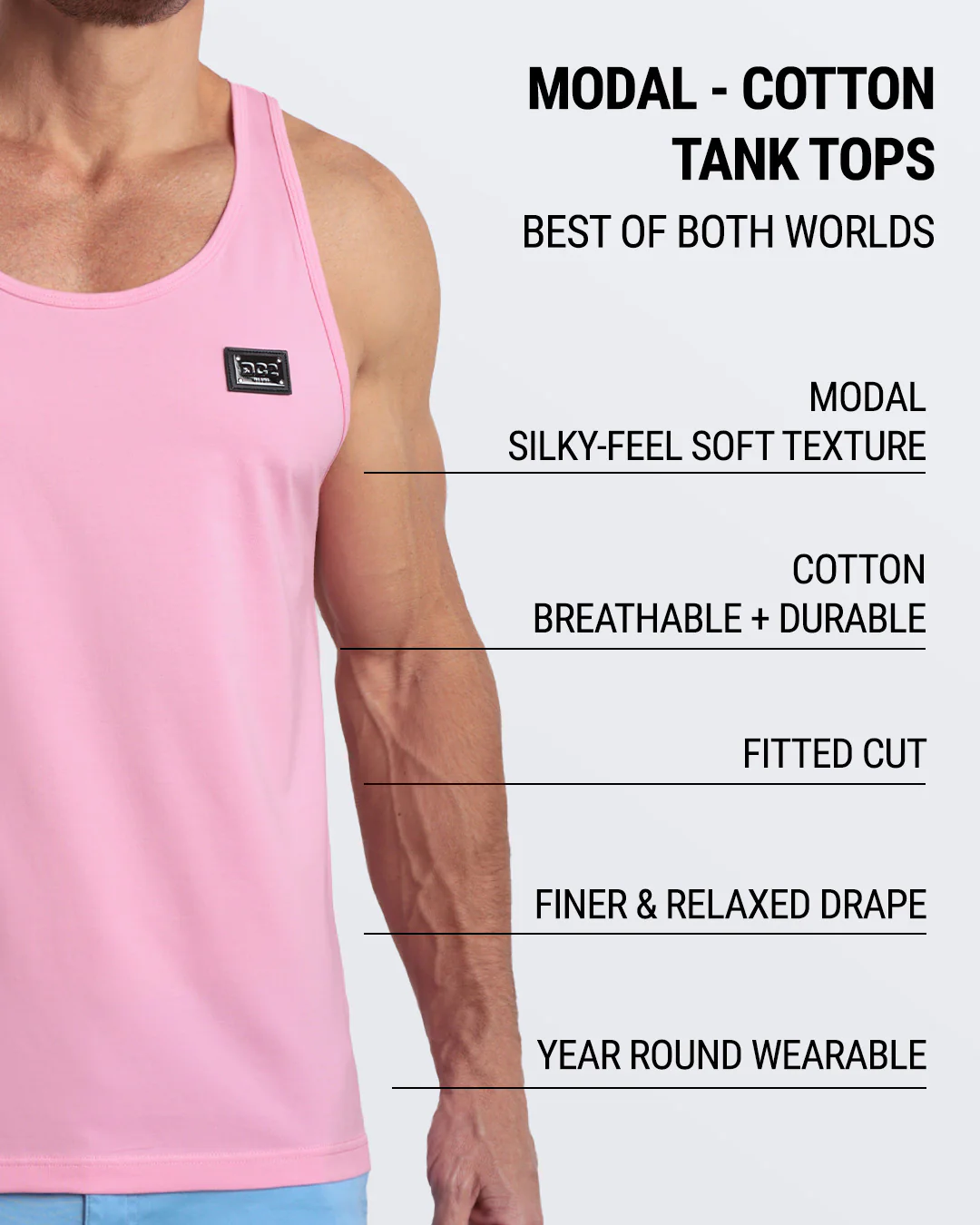 LITERALLY PINK - Modal Cotton Tank Top | DC2 - Image 6