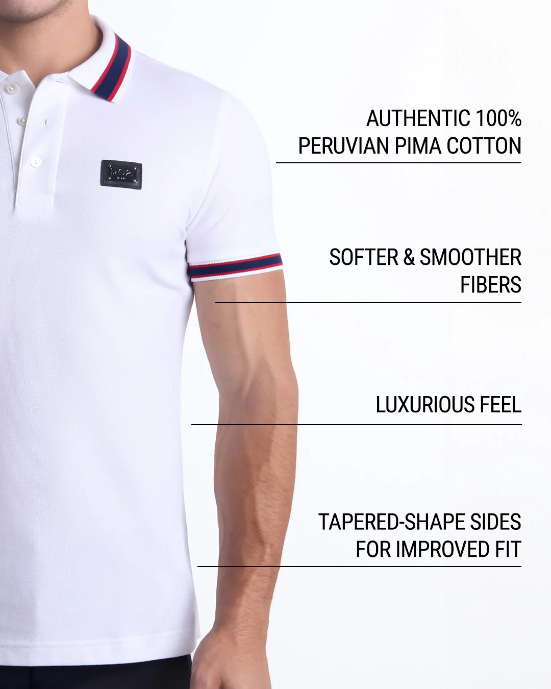 LOTUS WHITE - Polo Shirt Pima Cotton Peru | DC2 - Image 4