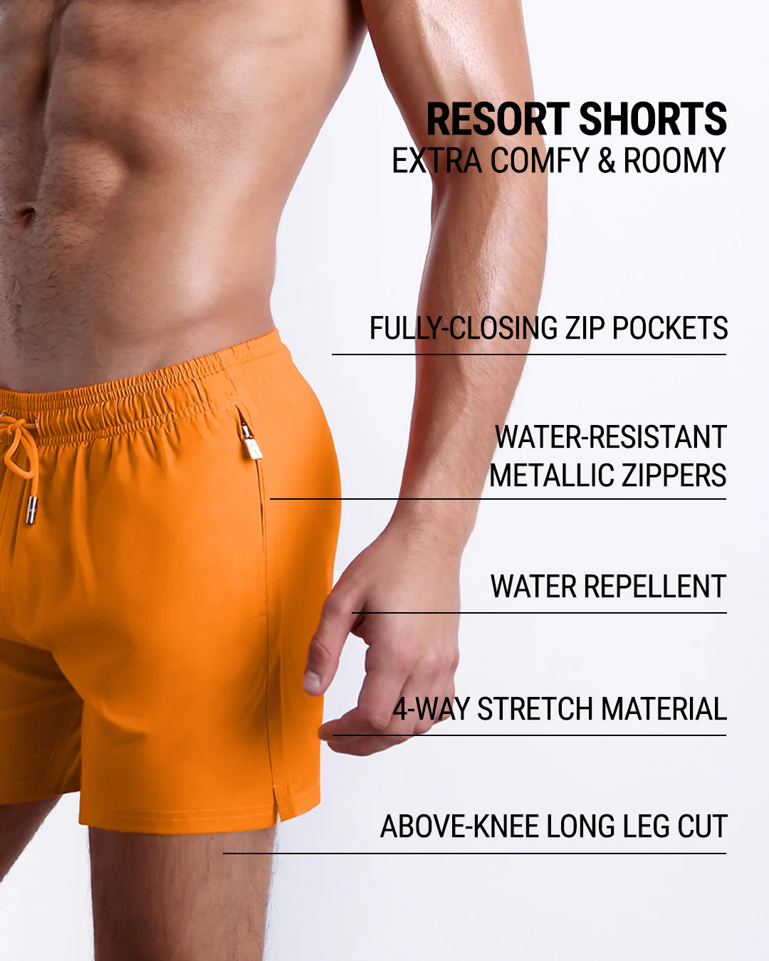 MATCH POINT ORANGE - Resort Shorts | DC2 - Image 4