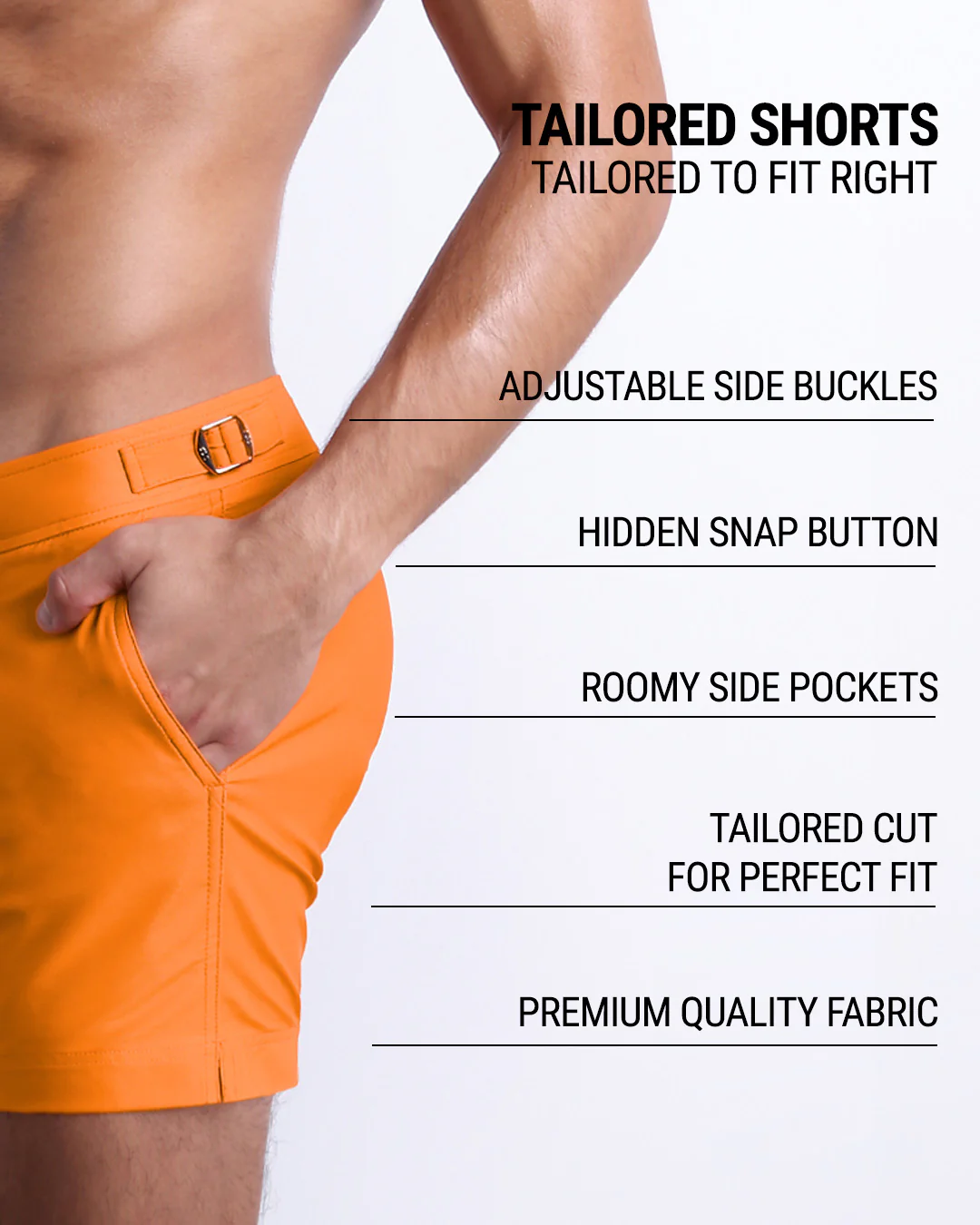 MATCH POINT ORANGE - Tailored Shorts | DC2 - Image 6