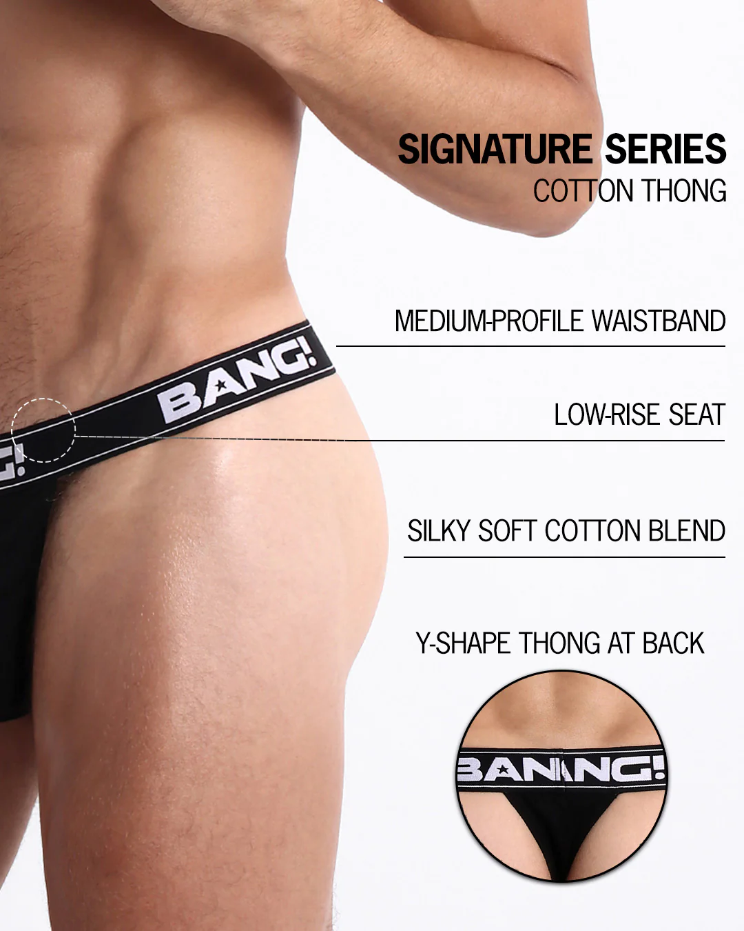 MAX BLACK - Cotton Thong - Image 4