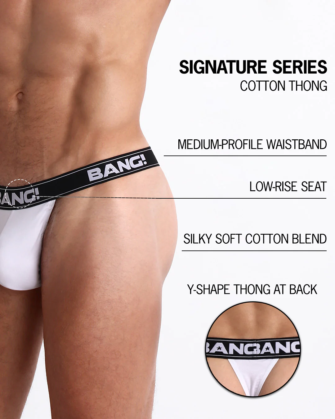 MAX WHITE - Cotton Thong - Image 4