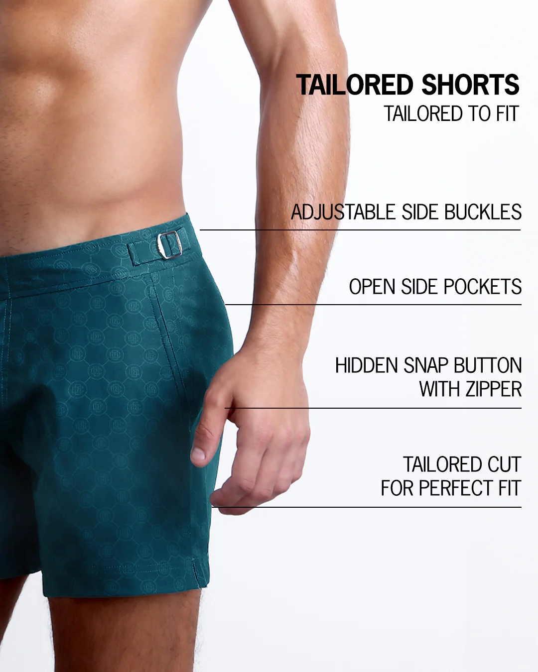 MONO TEAL - Tailored Shorts | DC2 - Image 5