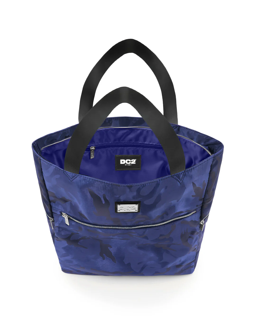 NAVY BLUE CAMO - Poolside Tote Bag Foldable/Portable | DC2 - Image 9