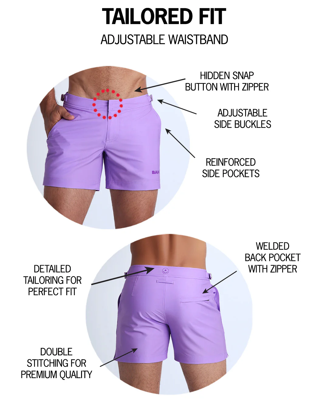 NEO VIOLET - Tailored Shorts - Image 5