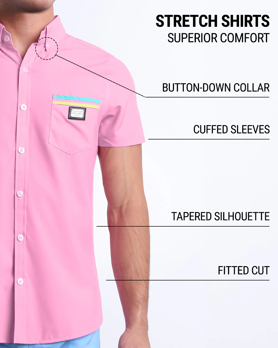 PADAM PINK - Stretch Shirt | DC2 - Image 4