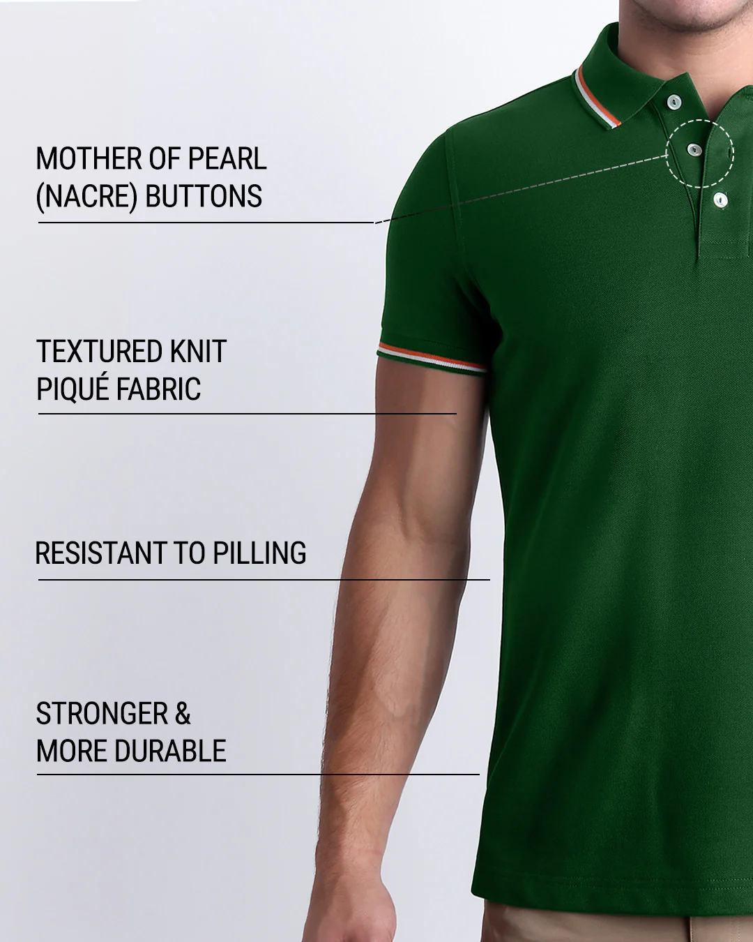 PALM GREEN - Polo Shirt Pima Cotton Peru | DC2 - Image 5