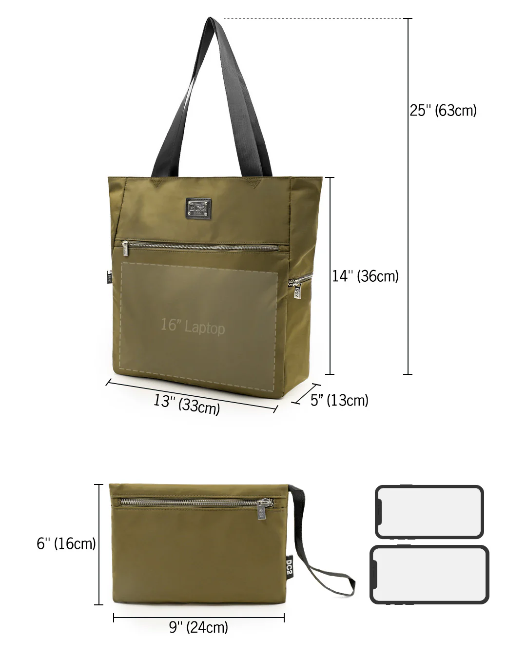 PALM GREEN - Poolside Tote Bag Foldable/Portable | DC2 - Image 7