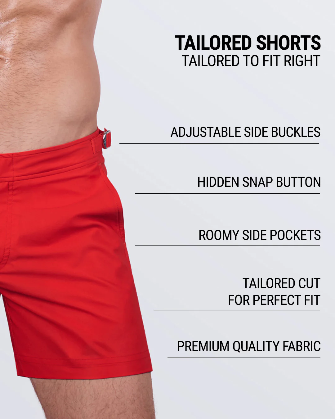 PRIME RED - Tailored Shorts | DC2 - Image 4