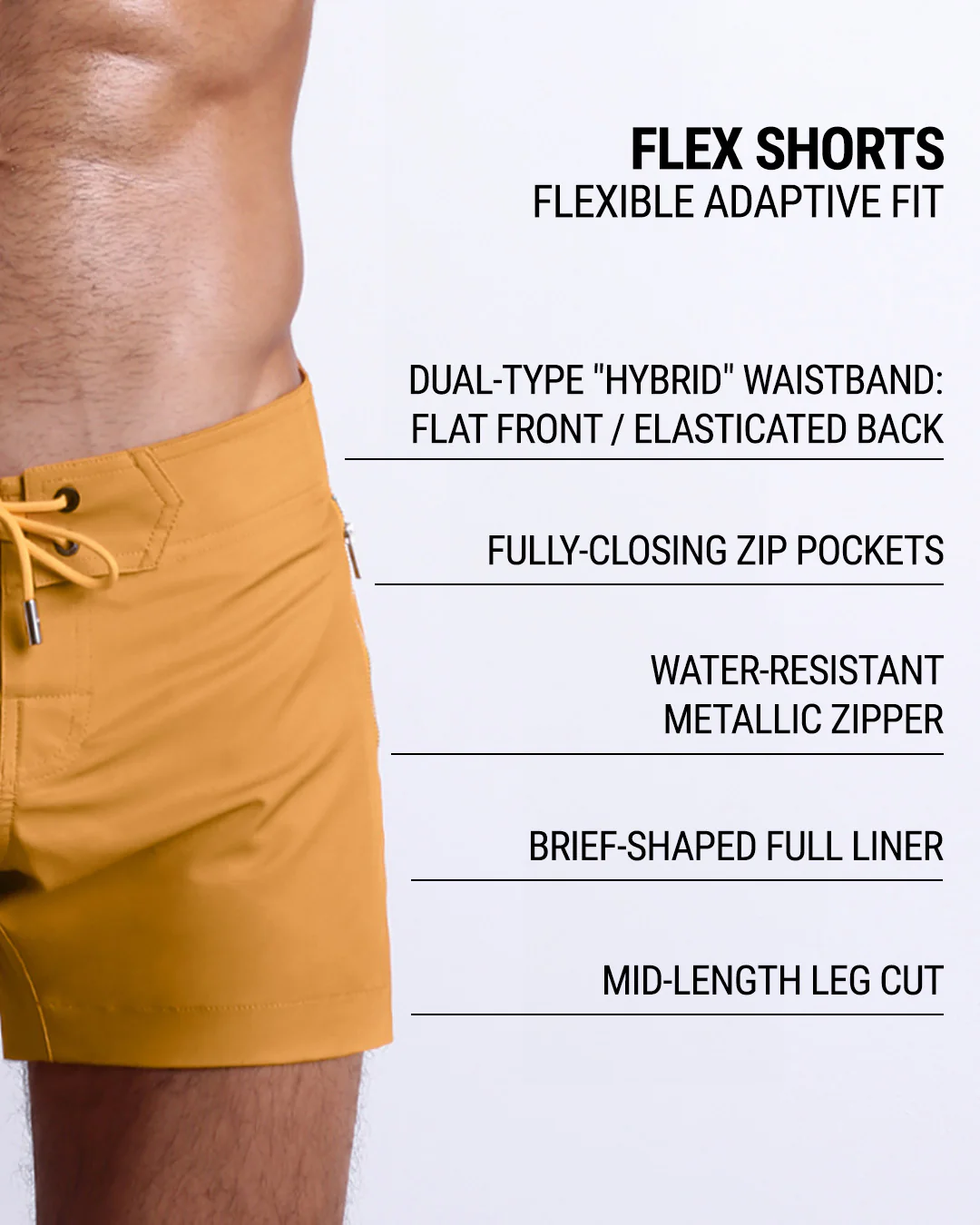 RETRO MUSTARD - Flex Shorts | DC2 - Image 6