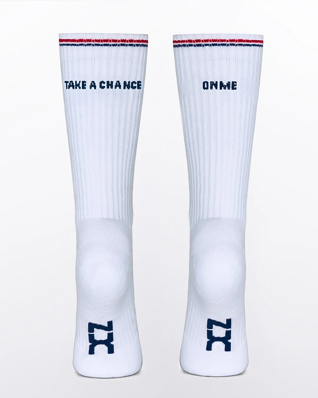 RIBBED CREW SOCKS | DC2 - White (Take A Chance On Me) - Image 2