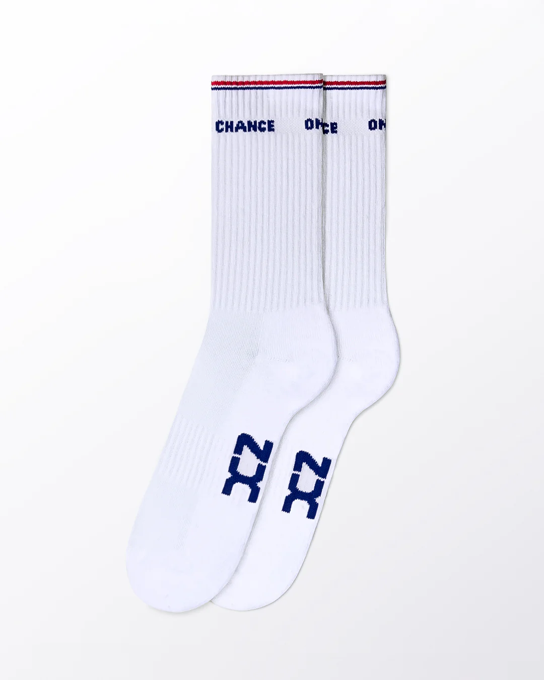RIBBED CREW SOCKS | DC2 - White (Take A Chance On Me) - Image 3