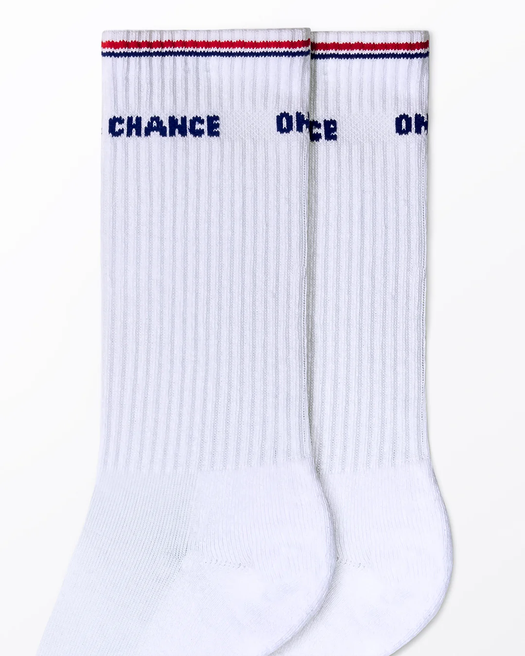 RIBBED CREW SOCKS | DC2 - White (Take A Chance On Me) - Image 4