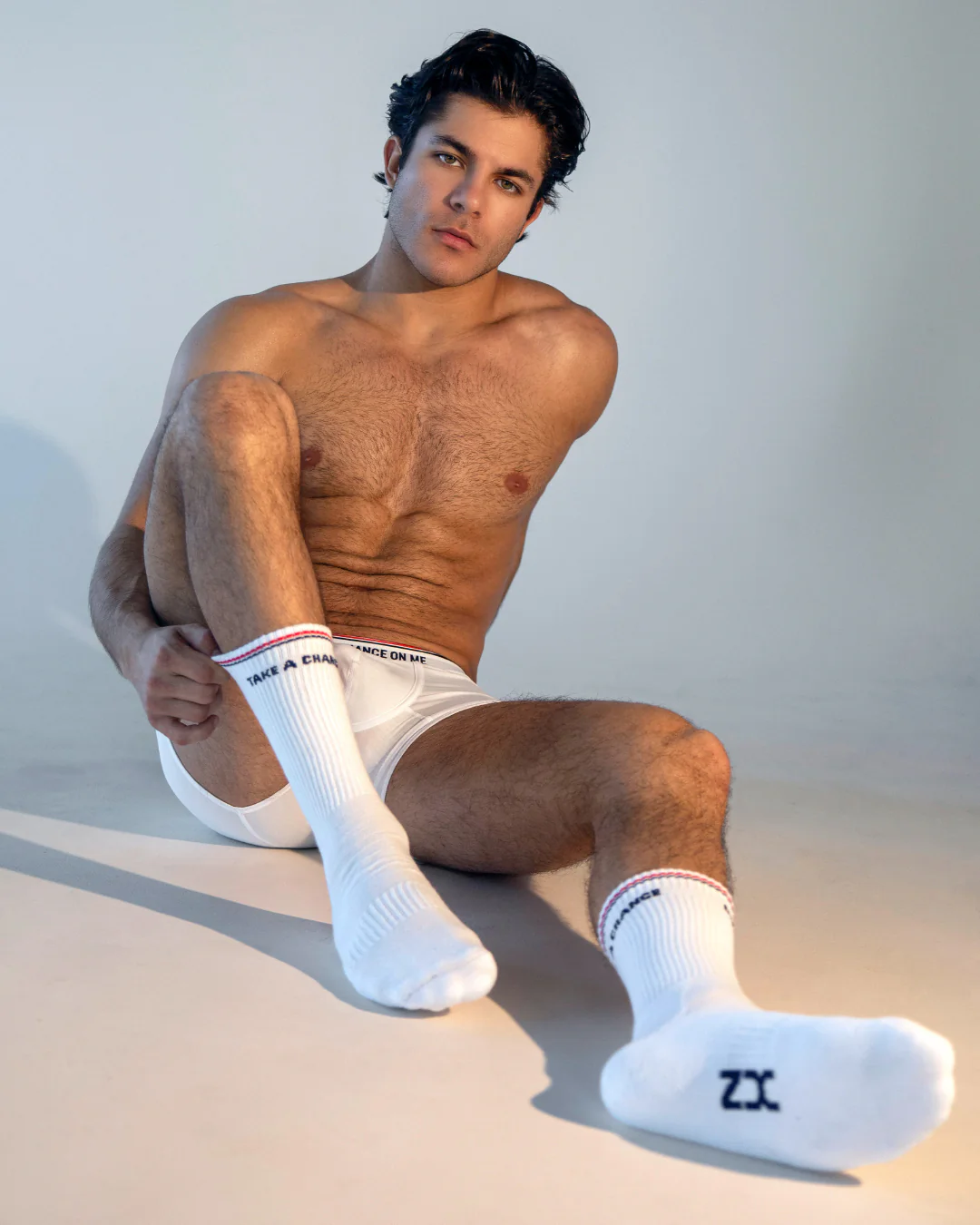 RIBBED CREW SOCKS | DC2 - White (Take A Chance On Me) - Image 6