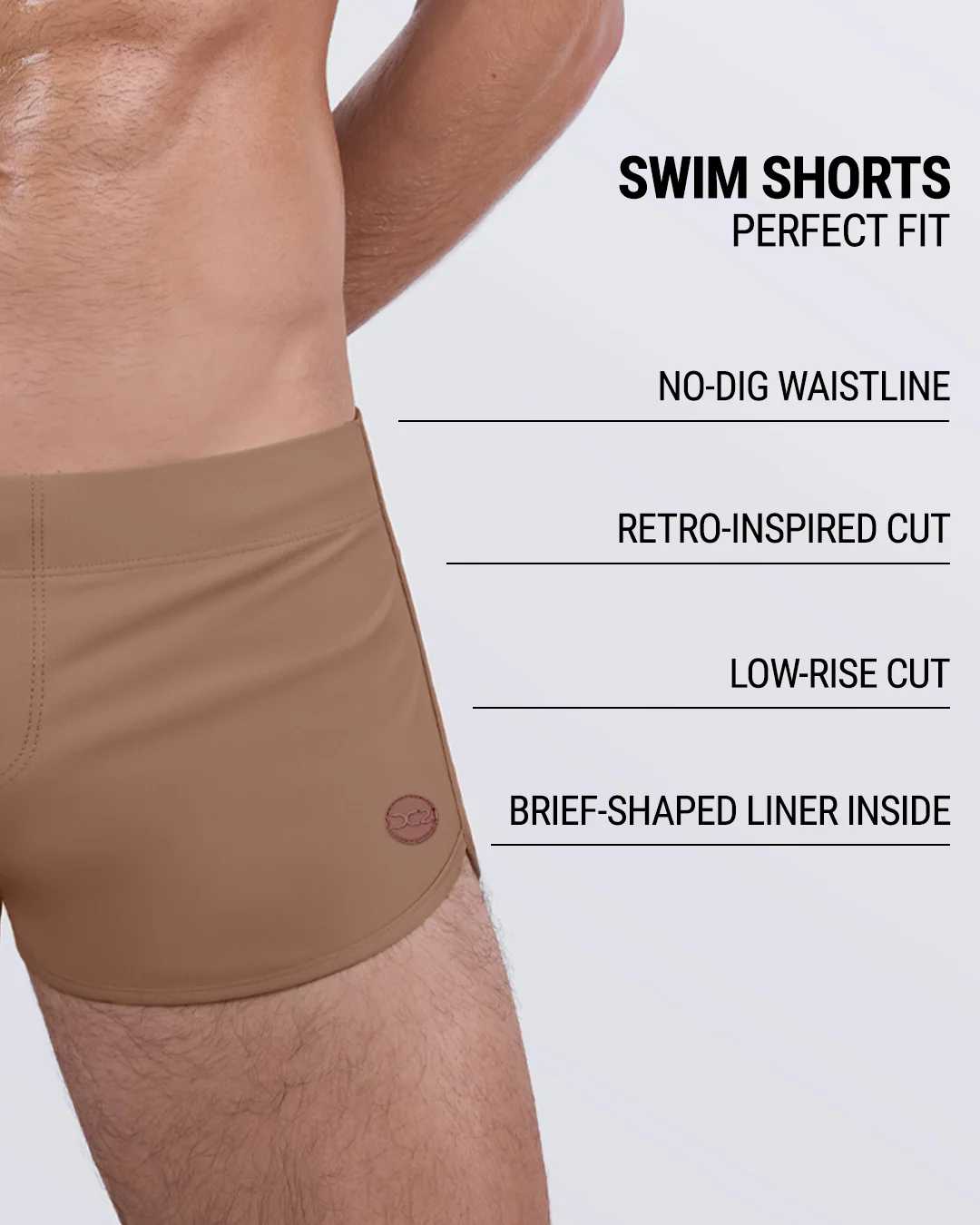 SKINNY DIP (TAN) - Swim Shorts | DC2 - Image 3
